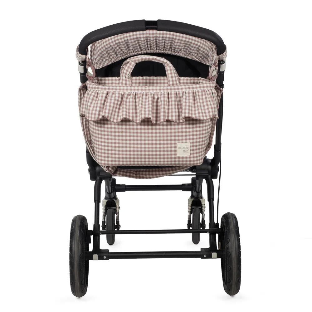 Saco com Muda Fraldas Walking Mum Praliné Vichy Moka - Image 14