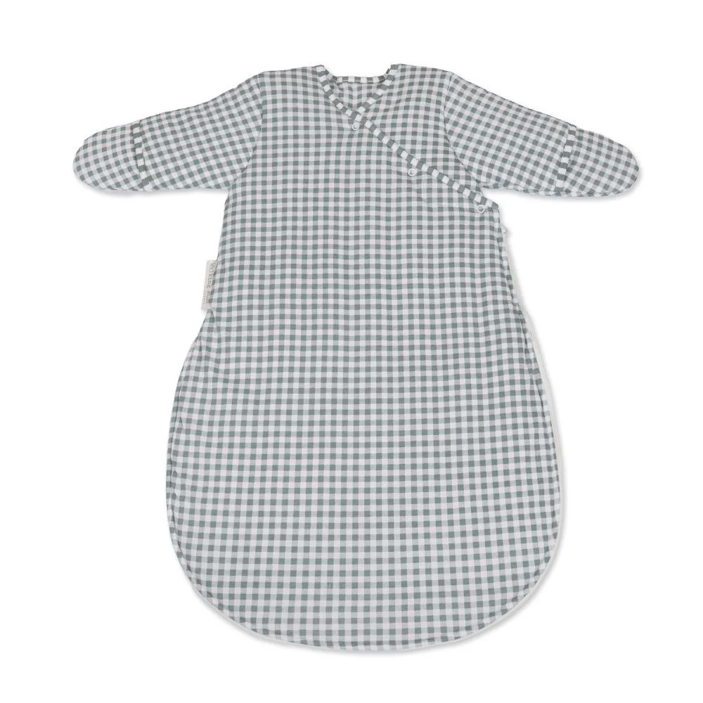 Saco de Dormir com Mangas Walking Mum Praliné Vichy Matcha 1-4m Tog 2.5