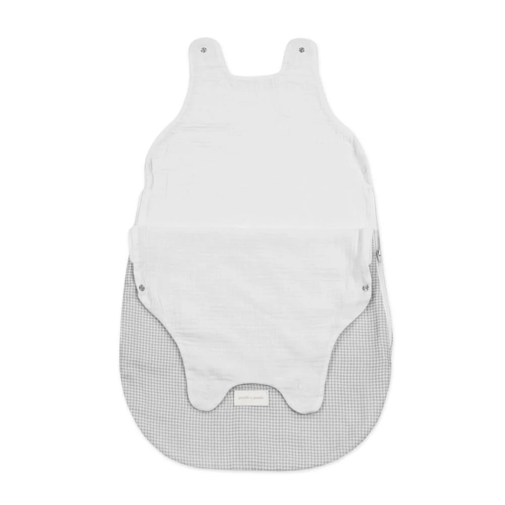 Saco de Dormir Pasito a Pasito Little Bloom Vichy Grey 1-4m Tog 0.5 - Image 2