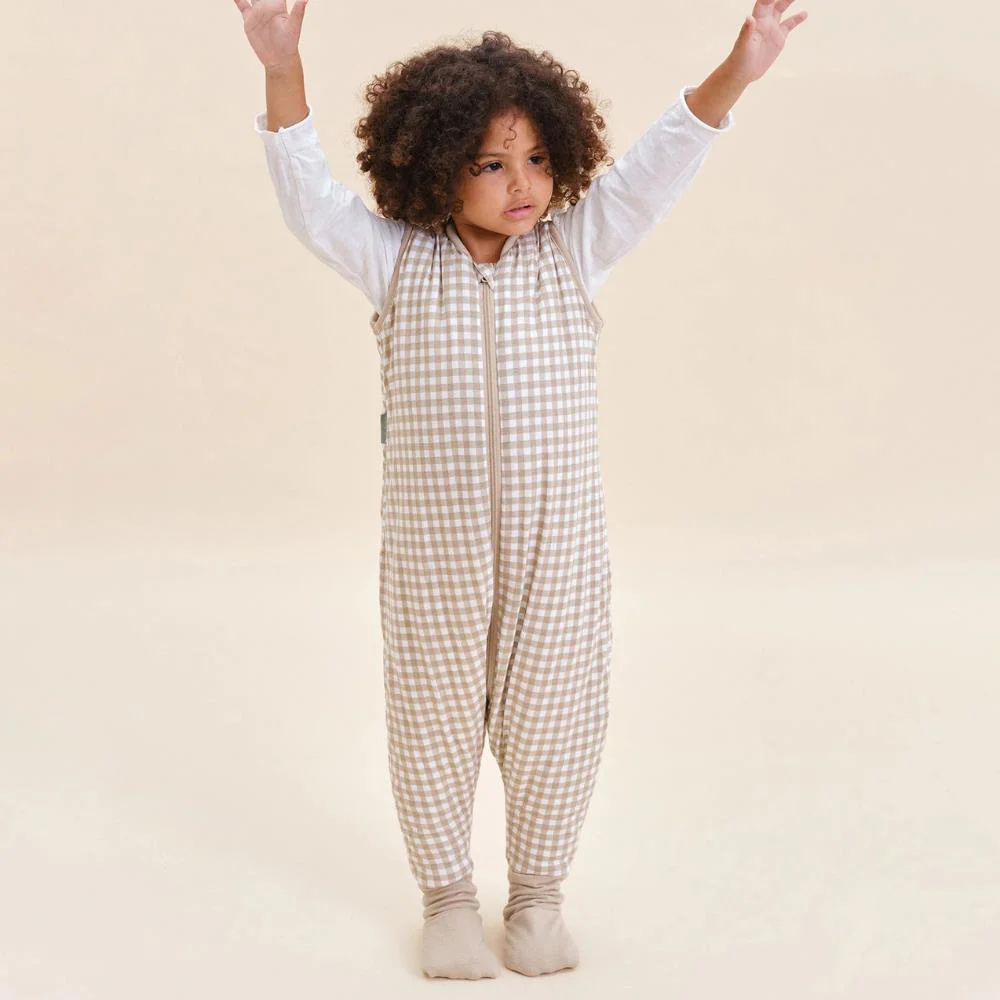 Saco de Dormir/Pijama com Meias Molis&Co Vichy Beige 2A Tog 2.5 - Image 6