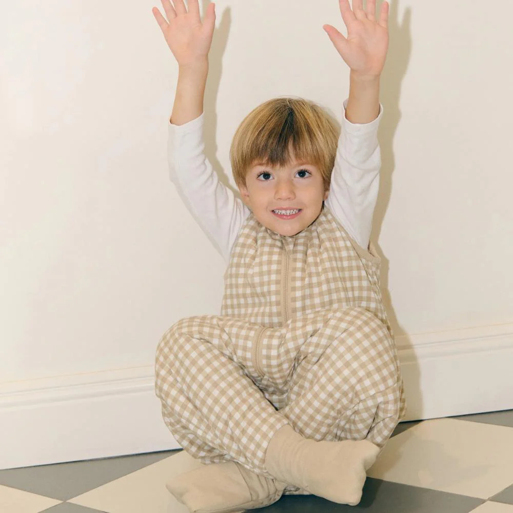 Saco de Dormir/Pijama com Meias Molis&Co Vichy Beige 3-6m Tog 2.5 - Image 5