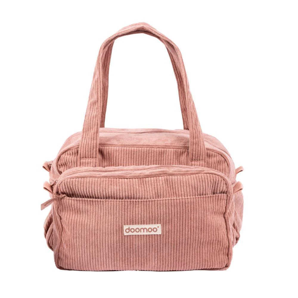 Saco de Maternidade Fluffy 2em1 com Acessórios Corduroy Pink - Image 2