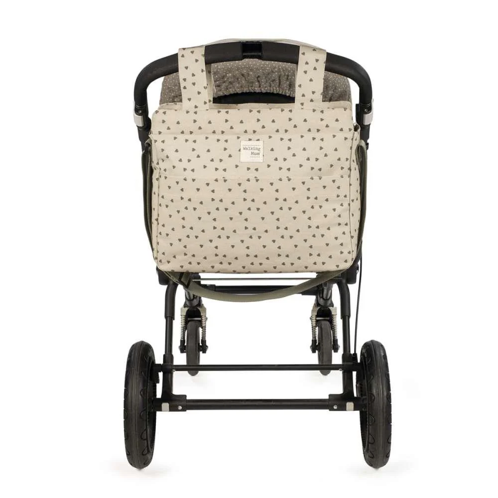 Saco com Muda Fraldas Walking Mum Hearts Poppy Moss - Image 11