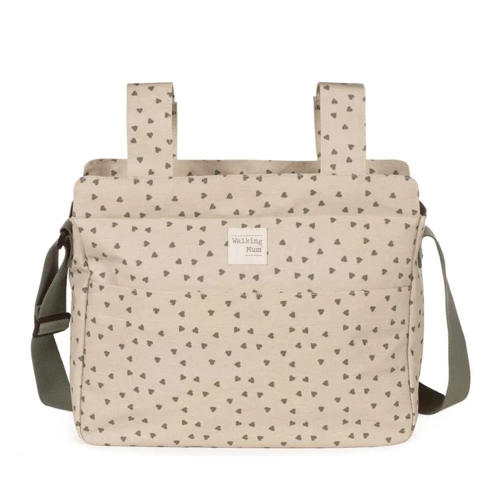 Saco com Muda Fraldas Walking Mum Hearts Poppy Moss - Image 2