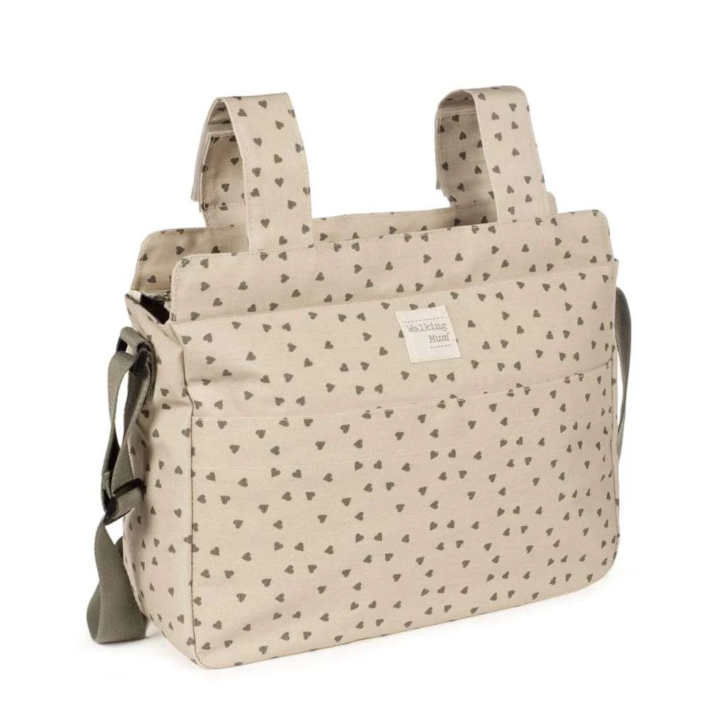 Saco com Muda Fraldas Walking Mum Hearts Poppy Moss - Image 3