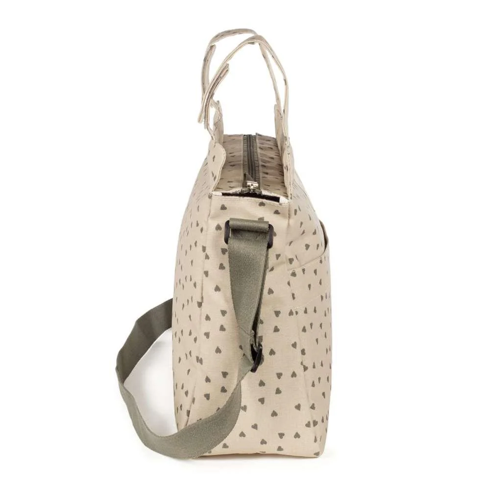 Saco com Muda Fraldas Walking Mum Hearts Poppy Moss - Image 4