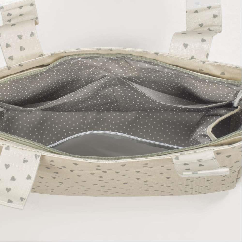 Saco com Muda Fraldas Walking Mum Hearts Poppy Moss - Image 7