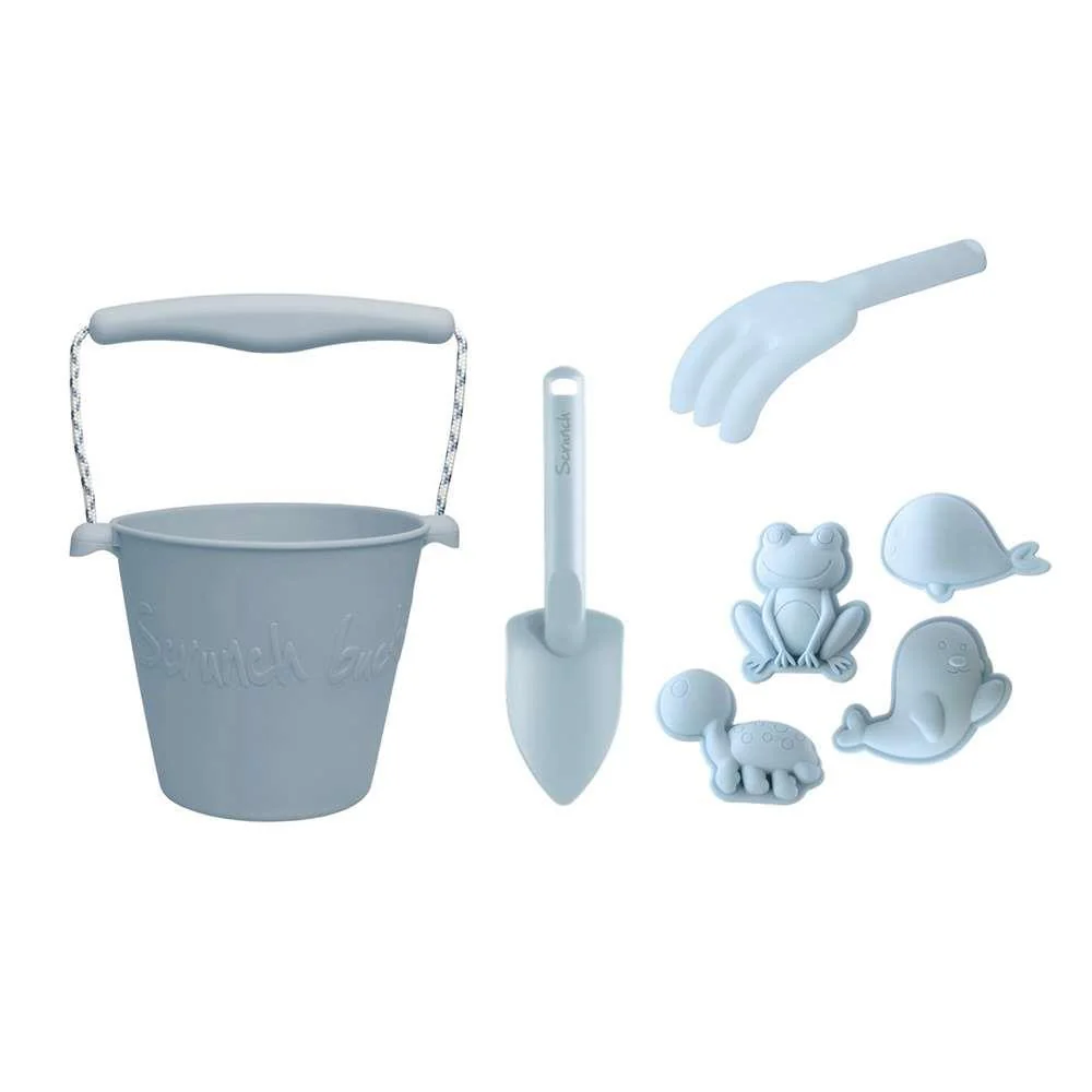 Scrunch Conjunto de Praia Silicone Azul