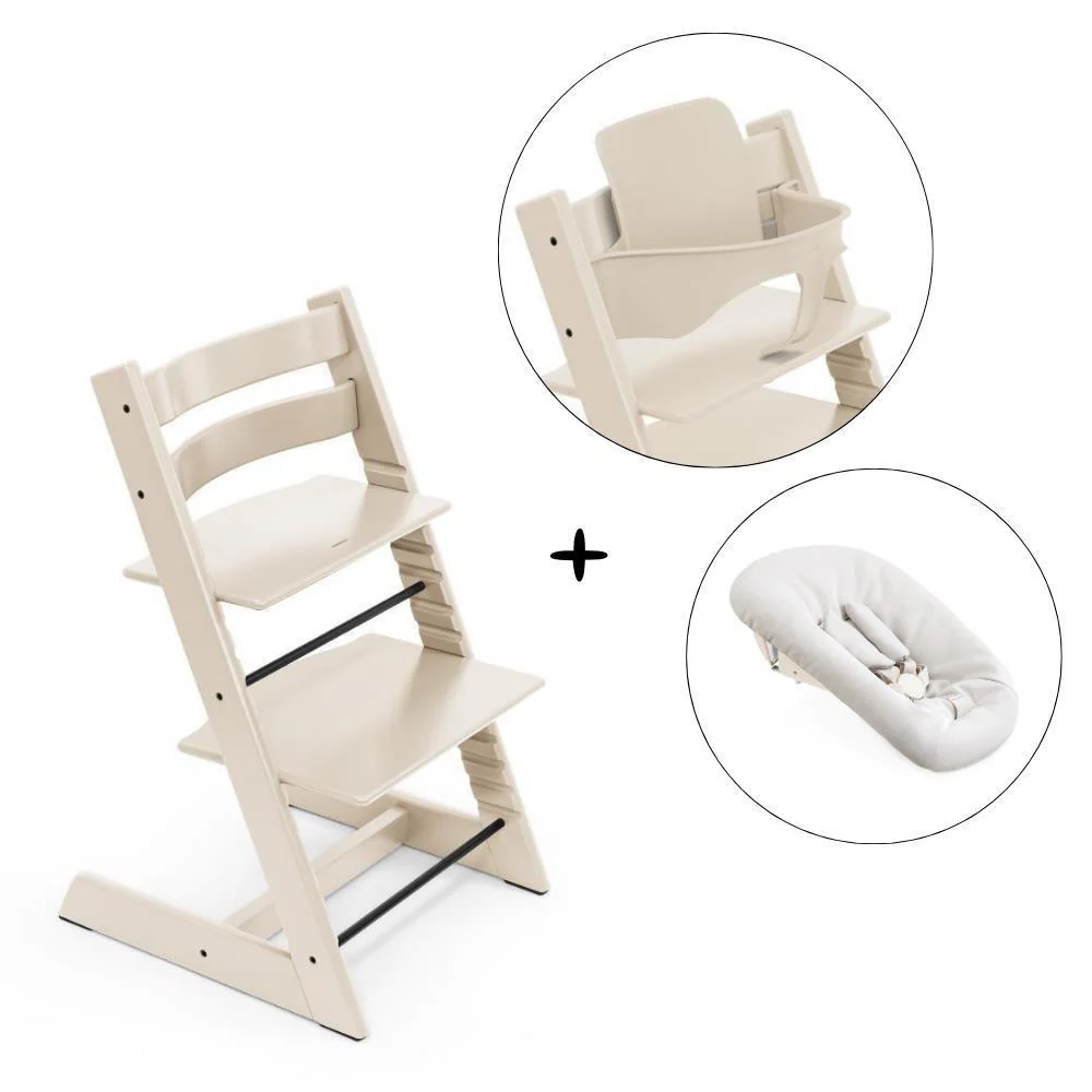 Stokke Bundle Tripp Trapp + Baby Set² + Newborn Set Vanilla White