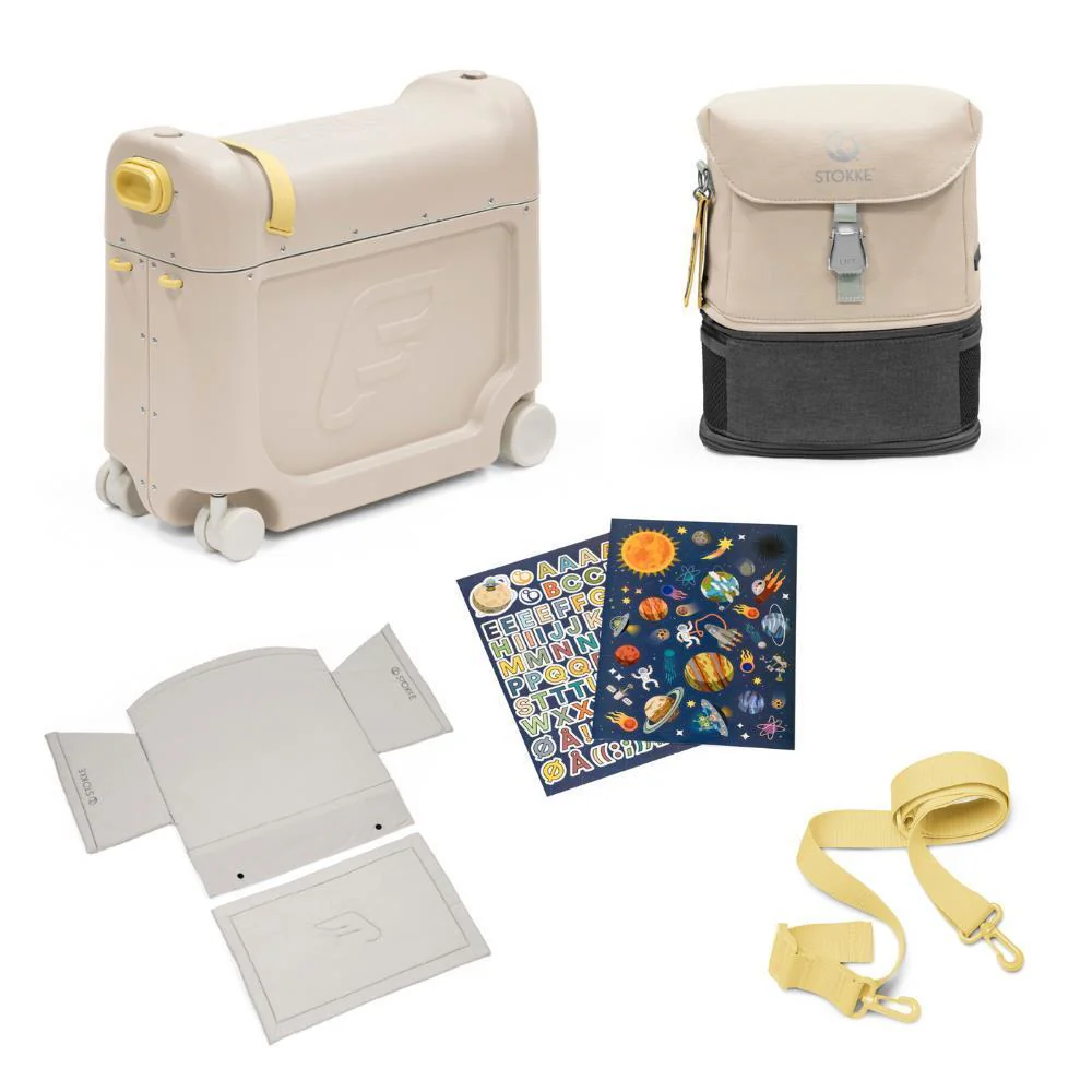 Stokke JetKids Travel Bundle (BedBox + BackPack) Moonglow White - Image 2