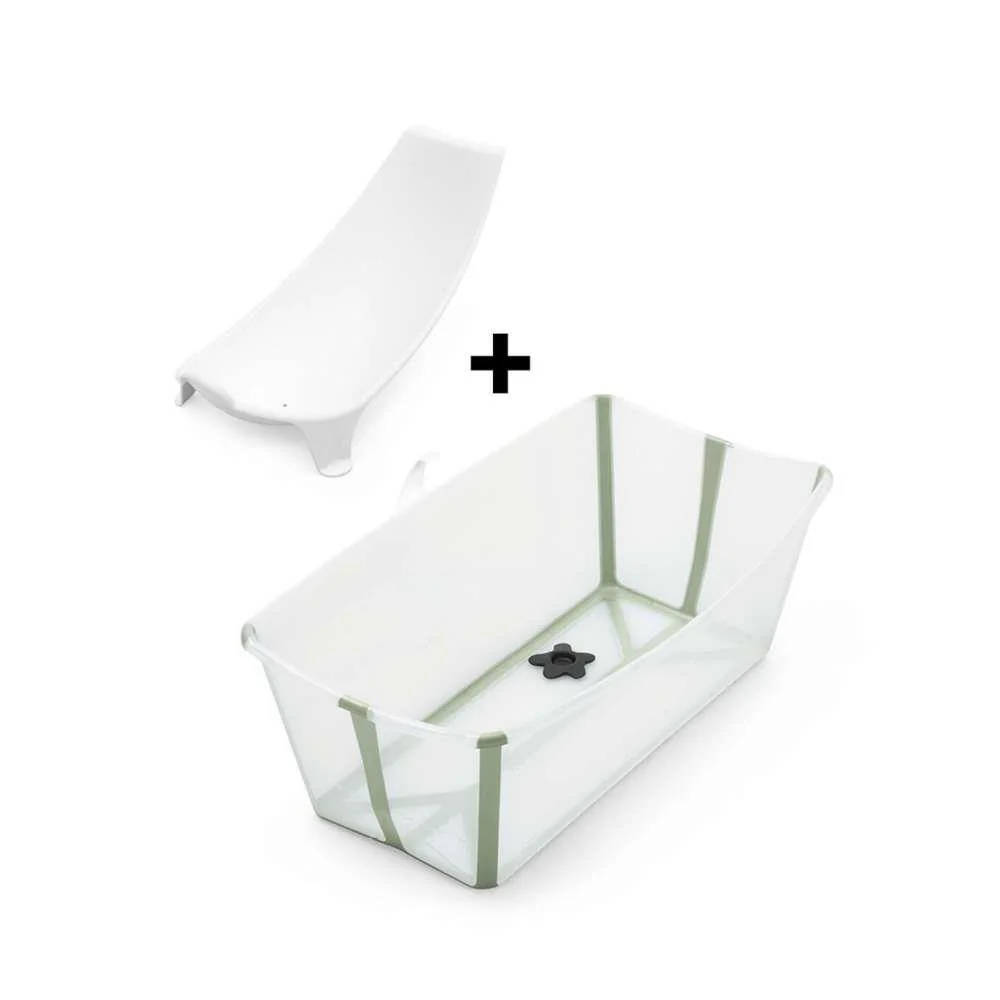 Pack Banheira Flexi Bath e Assento Transparent Green - Image 2