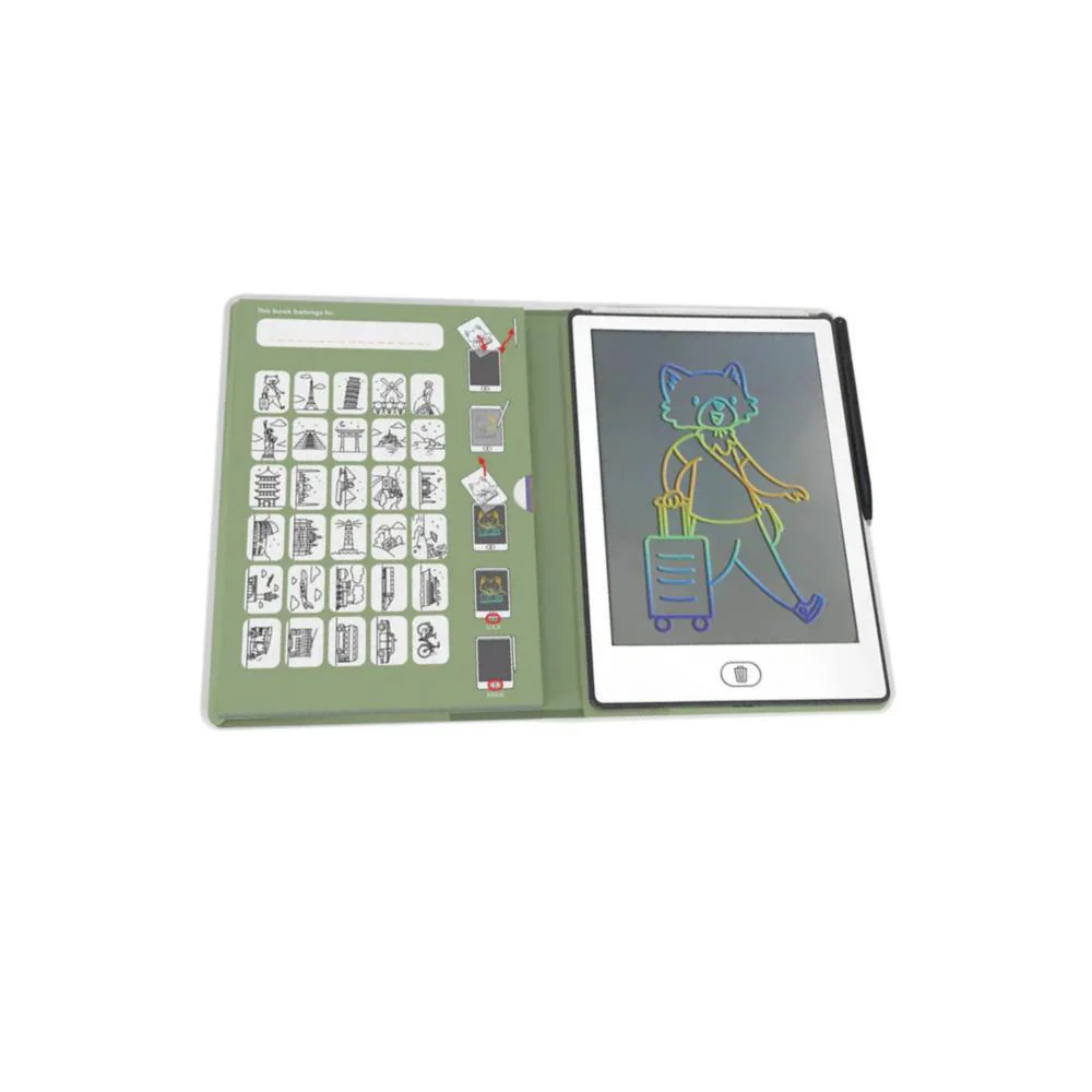Tablet de Desenho a Cores LCD com Capa Kidydraw Viagens - Image 2