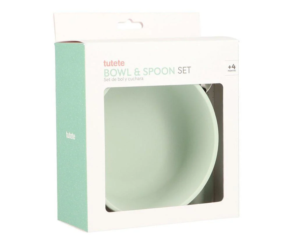 Taça em Silicone com Ventosa e Colher em Inox Tutete Sage - Image 5