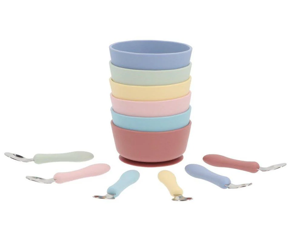 Taça em Silicone com Ventosa e Colher em Inox Tutete Sage - Image 6