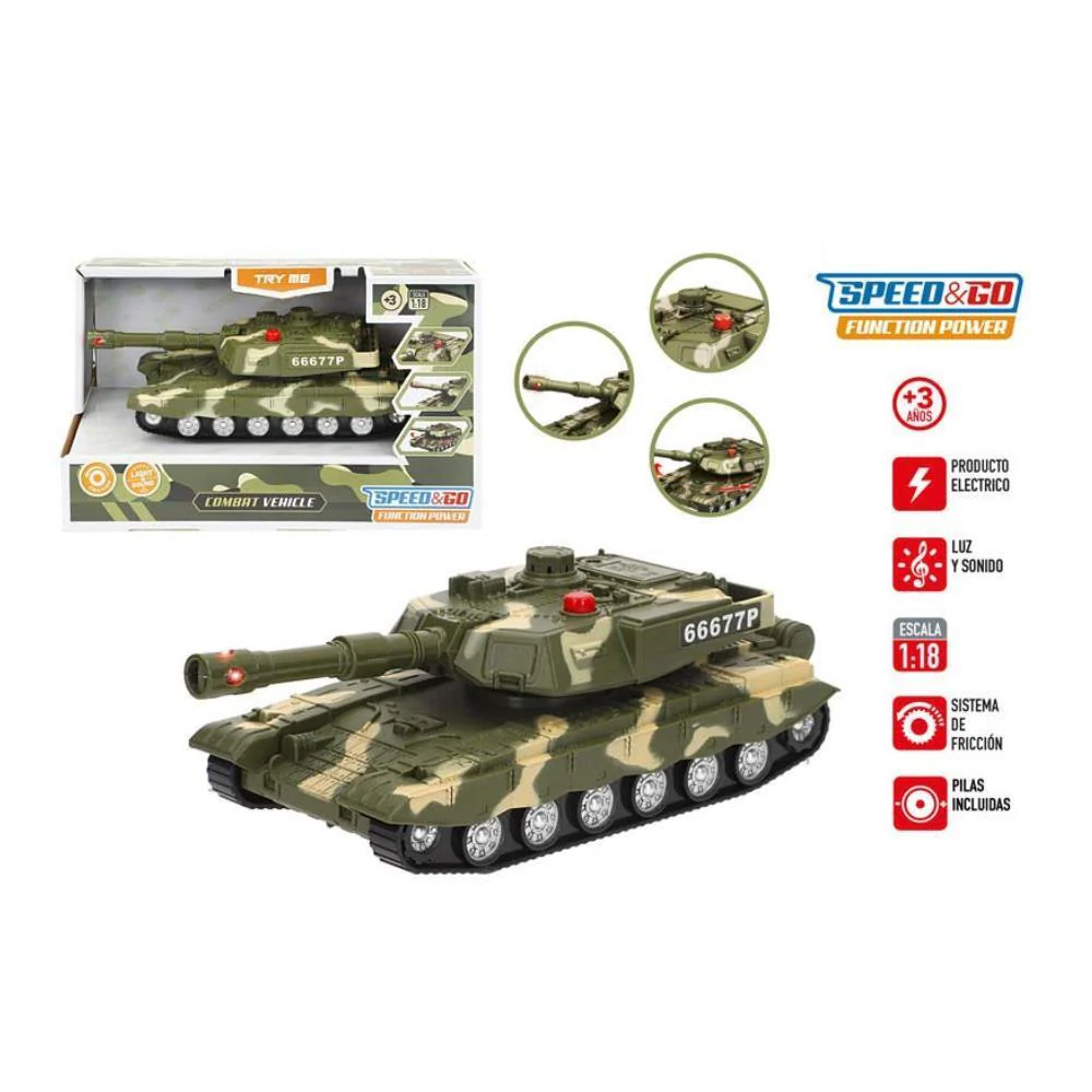 Tanque Fricção Speed & Go com Luz e Som 1:18 - Image 2