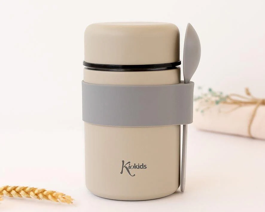 Termo para Sólidos em Inox com Colher Kiokids Bege - Image 2