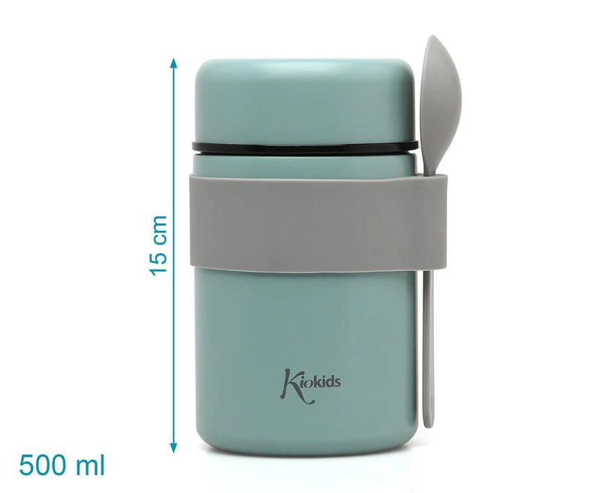 Termo para Sólidos de Inox com Colher Kiokids Sage - Image 4