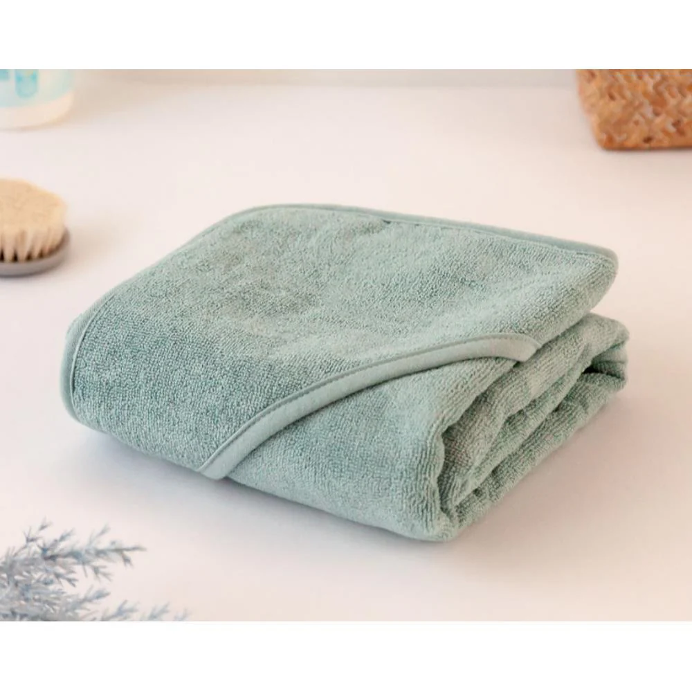 Toalha de Banho com Capuz em Bambu Verde 76x76cm - Image 3