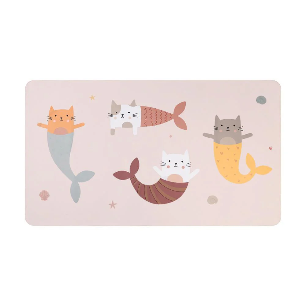 Toalha de Praia em Microfibra Monnëka Mermaid Cats 160x90cm