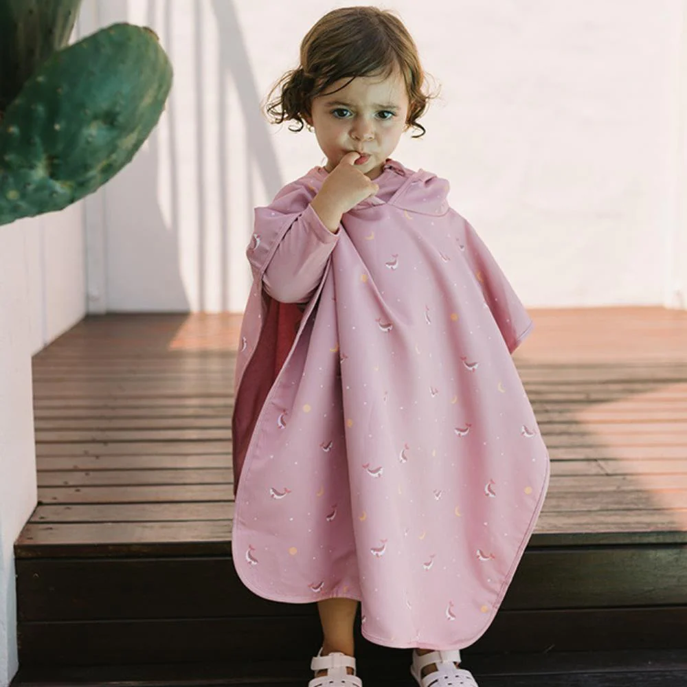 Toalha Poncho Monnëka Whale Pink Tamanho S 1-3 Anos - Image 3