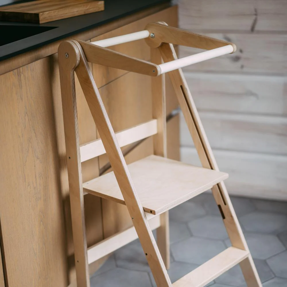 Torre de Aprendizagem Leg&Go Foldable Natural Wood - Image 8