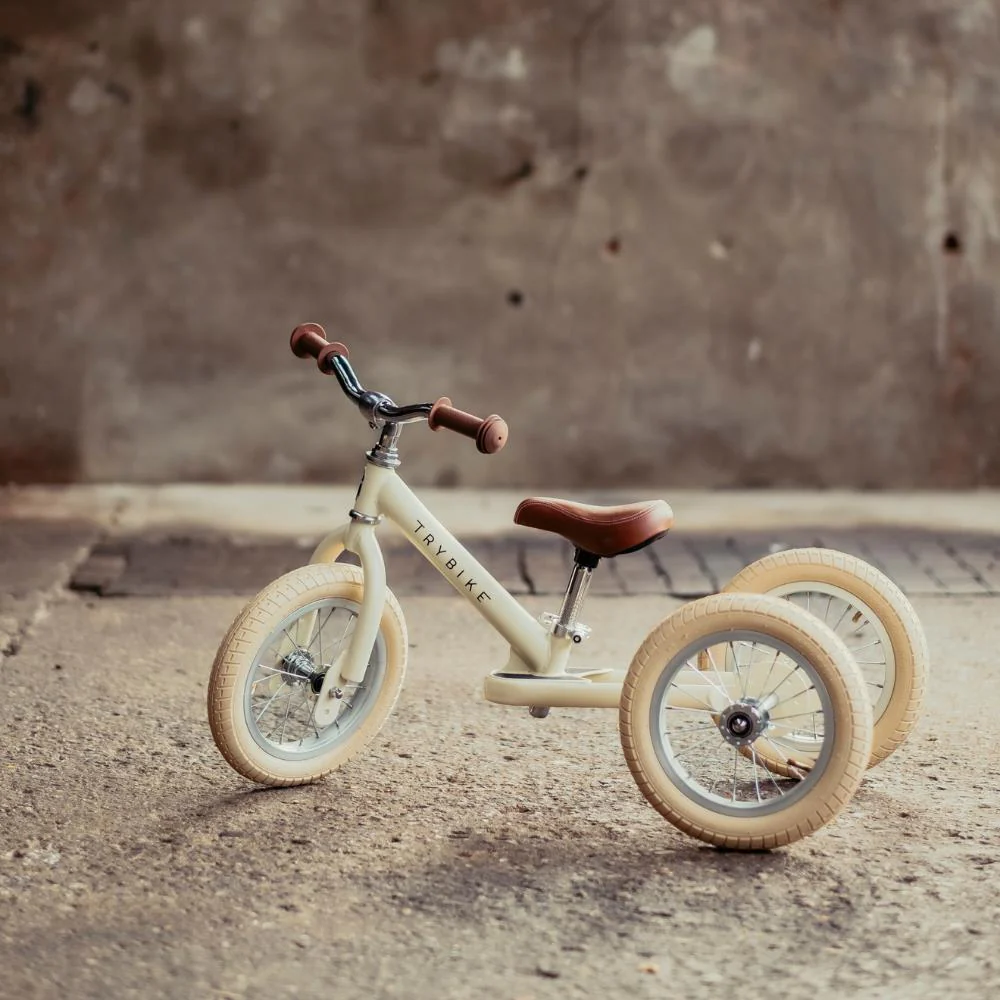 Triciclo 2 em 1 Vintage Matt Cream - Image 9