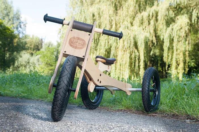 Triciclo/Bicicleta de Equilíbrio 4 em 1 Try Bike Wood Brown - Image 7
