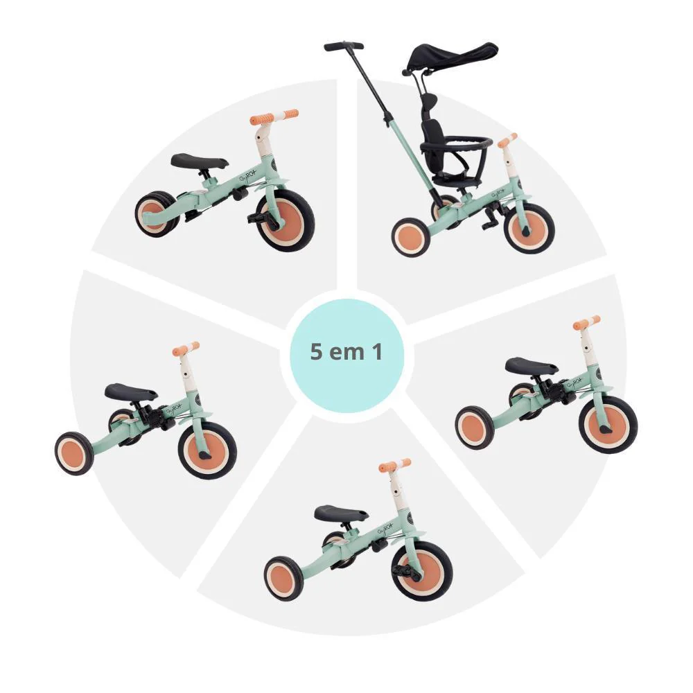Triciclo Evolutivo Olmitos Gyro+ 5em1 Green - Image 2