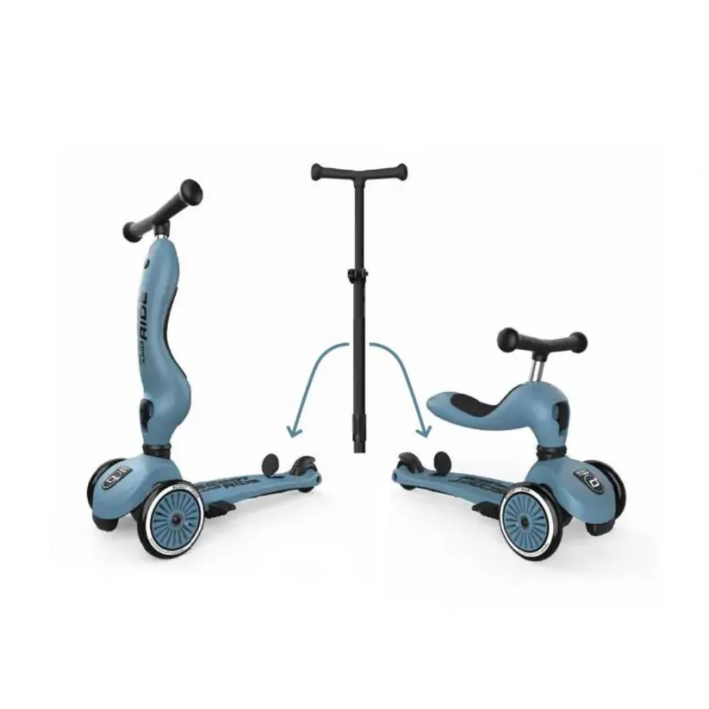 Trotinete 2em1 Scoot & Ride Highwaykick 1 Push and Go Steel - Image 2