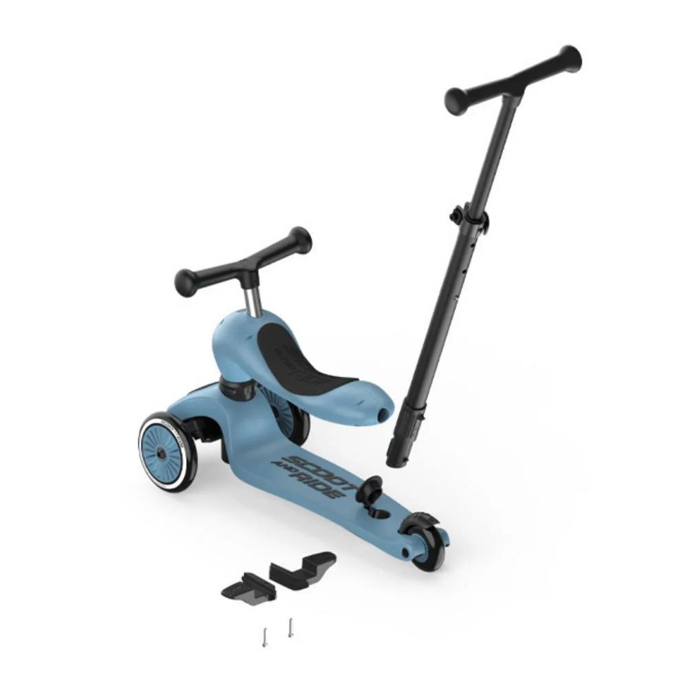 Trotinete 2em1 Scoot & Ride Highwaykick 1 Push and Go Steel - Image 5