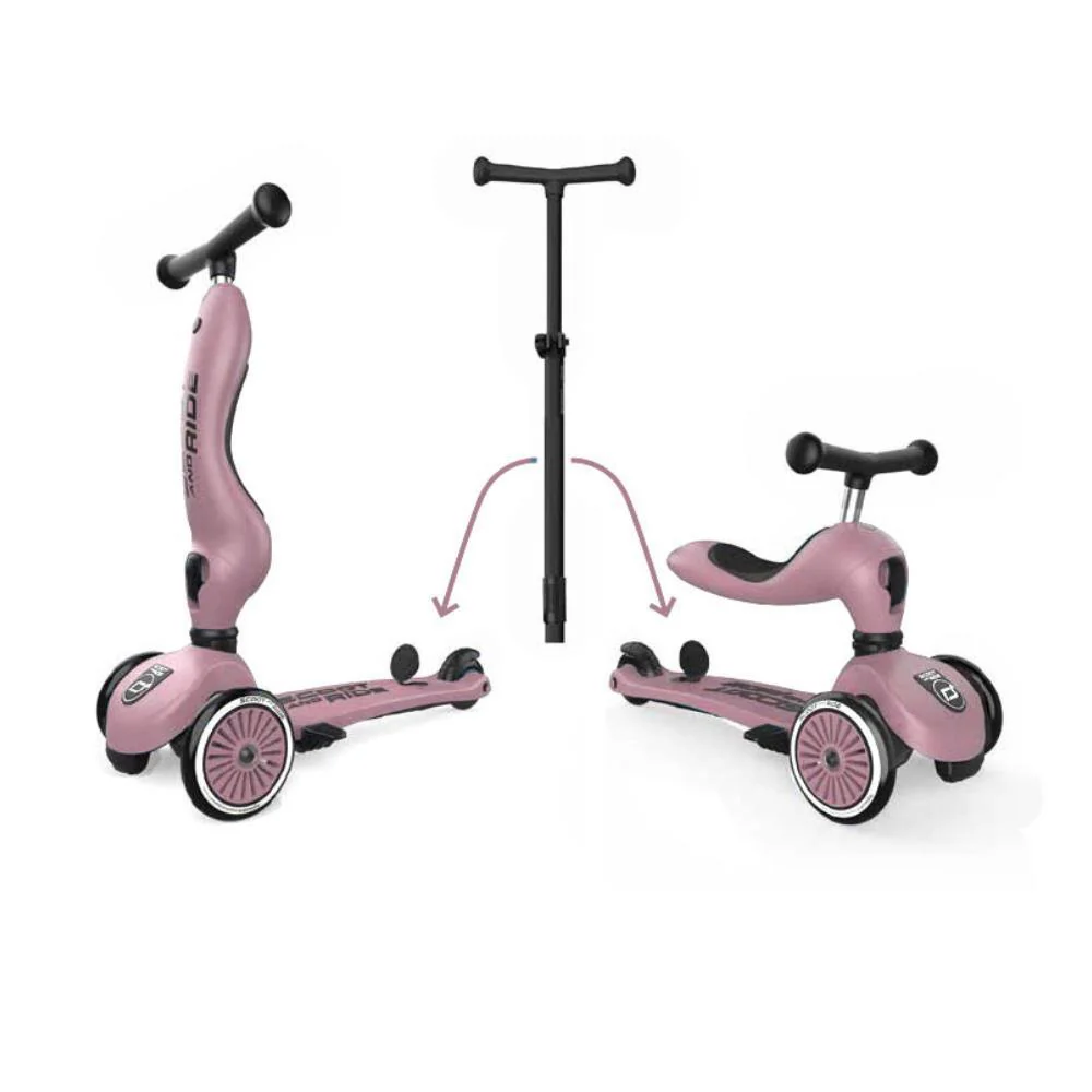 Trotinete 2em1 Scoot & Ride Highwaykick 1 Push and Go Wildberry - Image 2