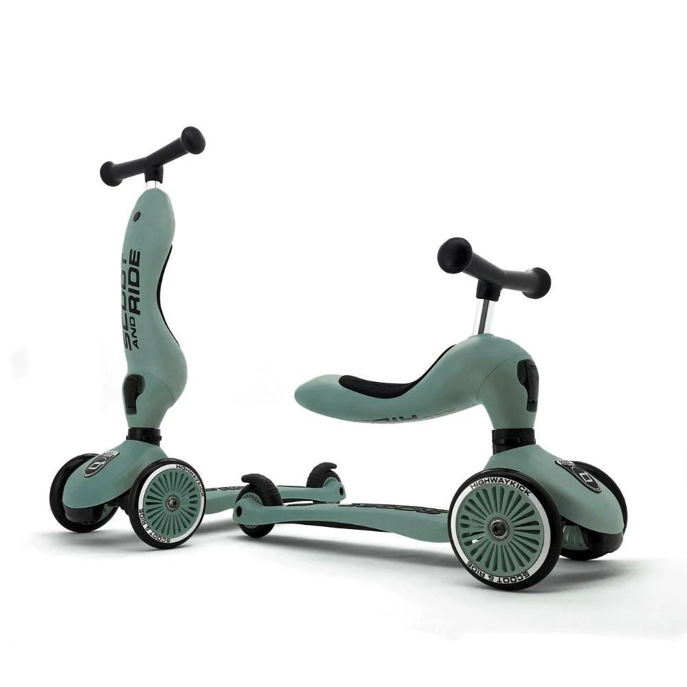 Trotinete 2em1 Scoot & Ride Highwaykick 1 Forest
