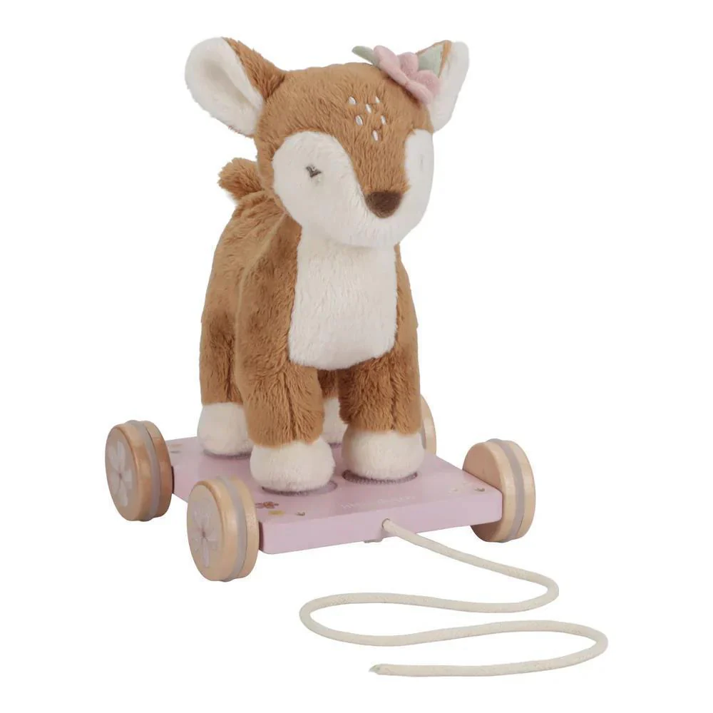 Veado de Peluche com Base em Madeira para Puxar Little Dutch Fairy Garden