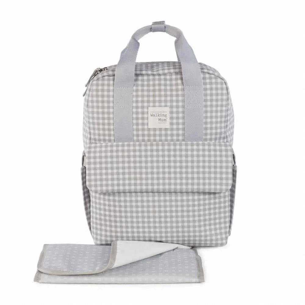Mochila Walking Mum I Love Vichy Cinza