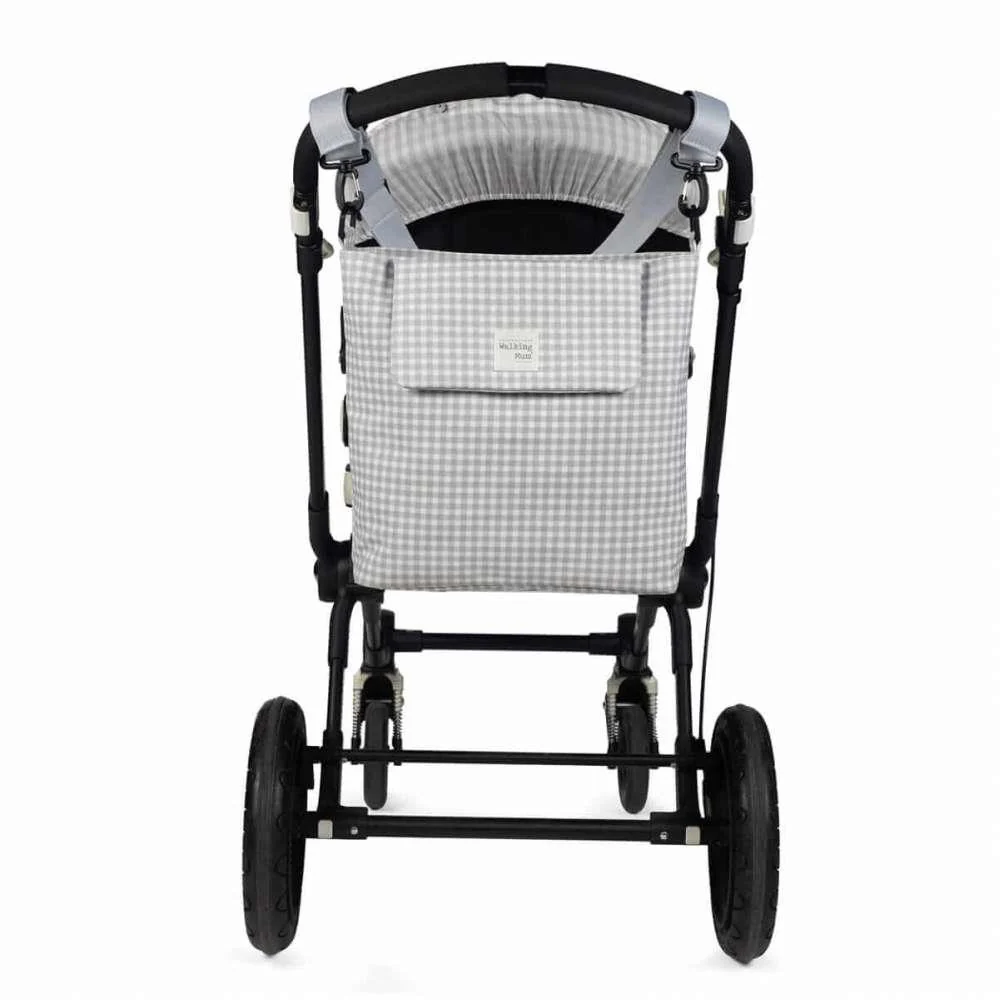 Saco com Muda Fraldas Walking Mum I Love Vichy Cinza - Image 7