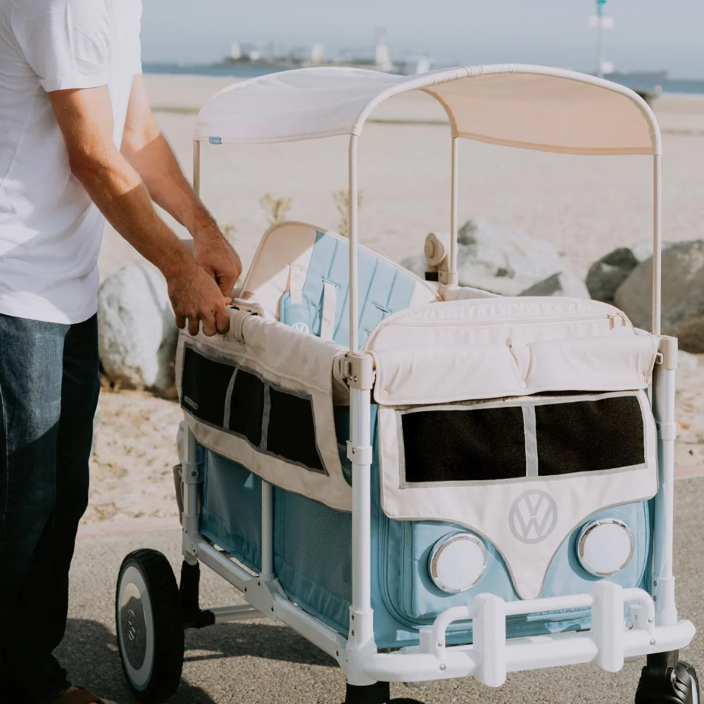 Wonderfold VW Stroller Wagon Blondie Blue 4 Lugares - Image 15