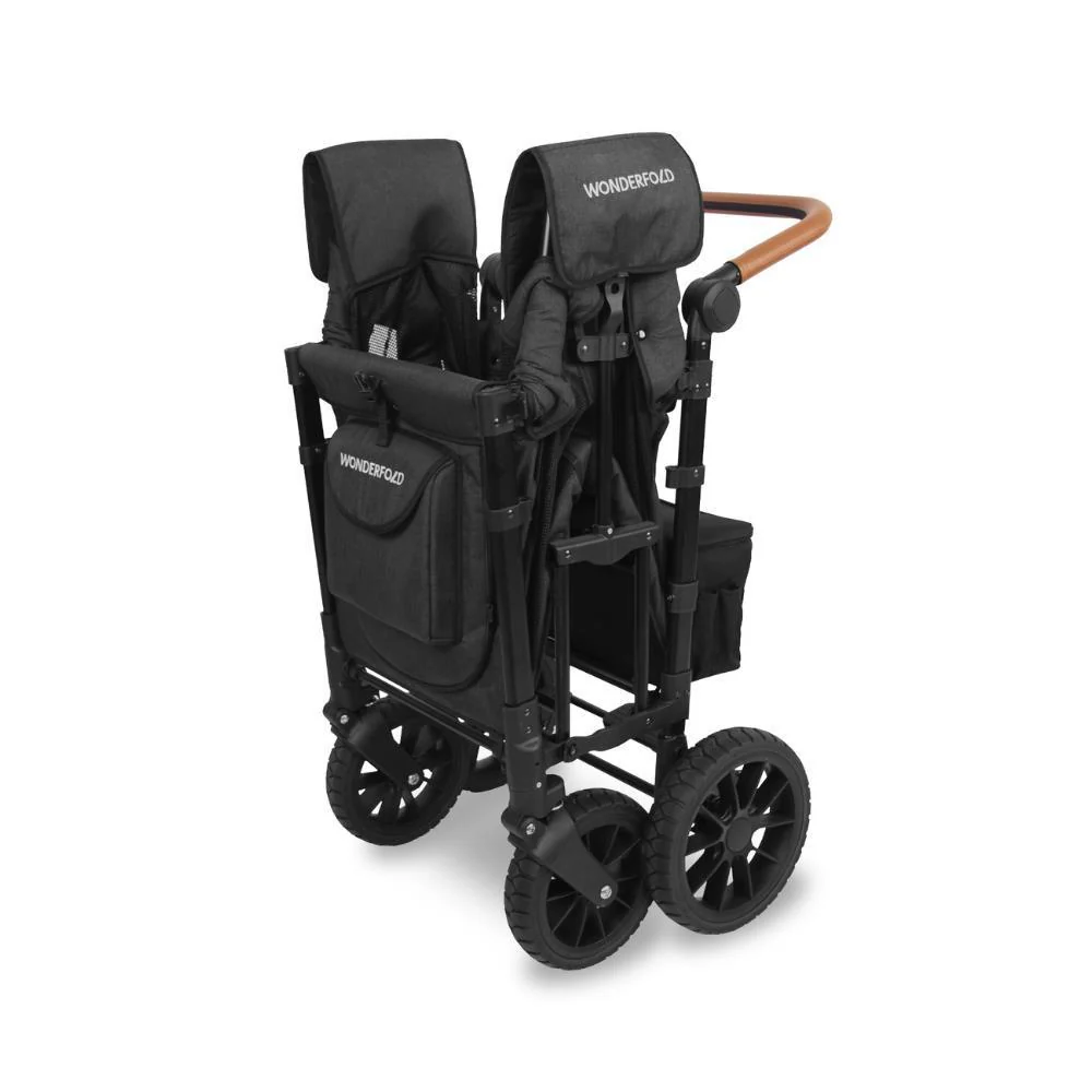 Wonderfold W2 Luxe Stroller Wagon Volcanic Black 2 Lugares - Image 7