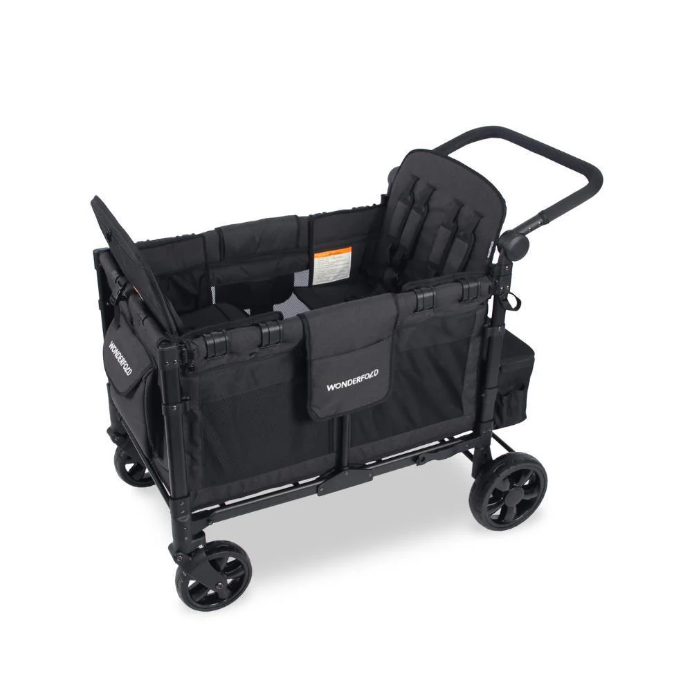 Wonderfold W4 Elite Stroller Wagon Volcanic Black 4 Lugares - Image 4