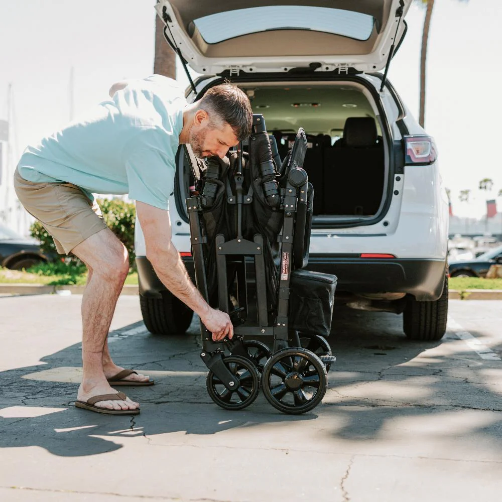 Wonderfold W4 Elite Stroller Wagon Volcanic Black 4 Lugares - Image 7